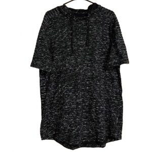 Women’s Brooklyn Black & White in Abstract Print Activewear Hoodie Sz-L